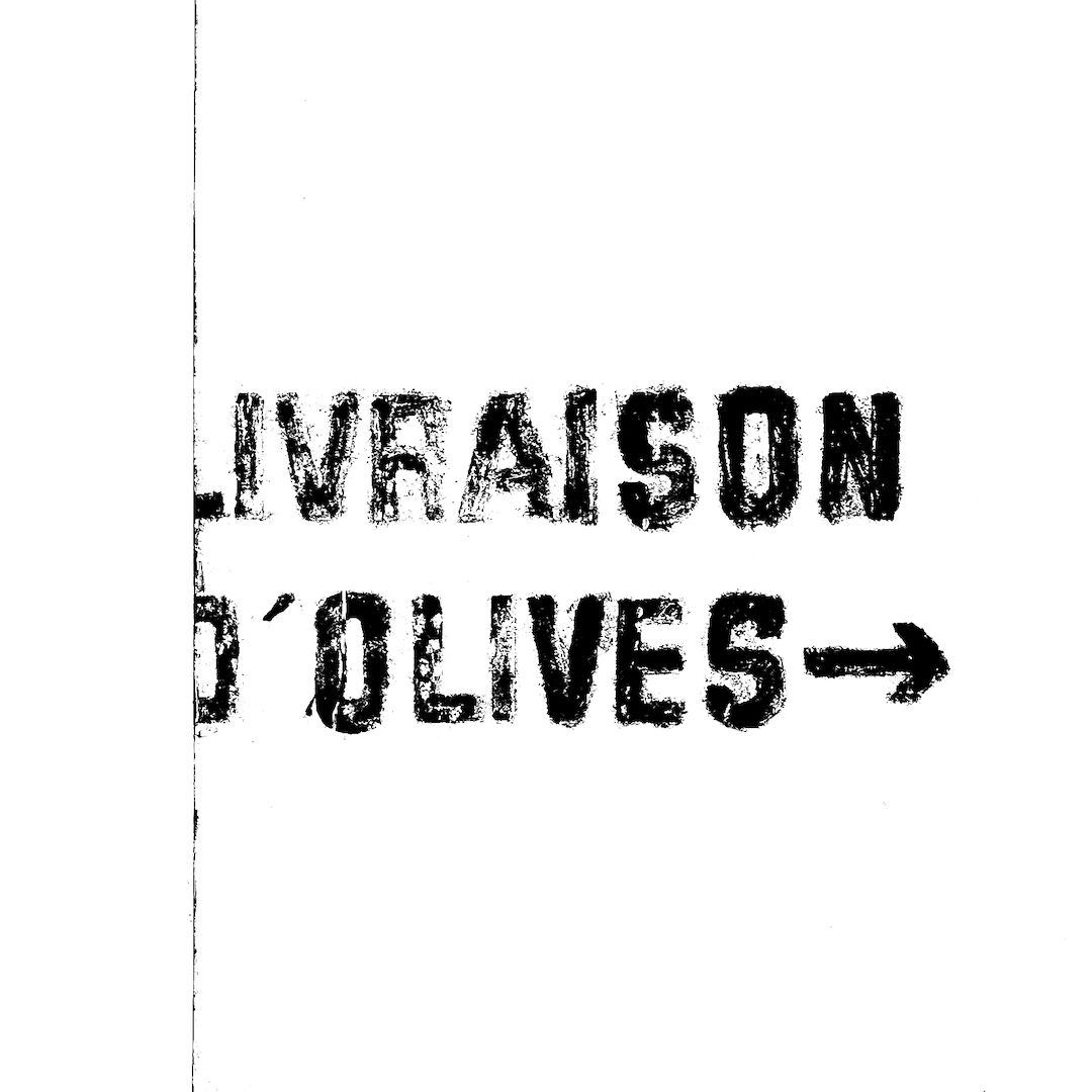 abstract black and white image letterforms