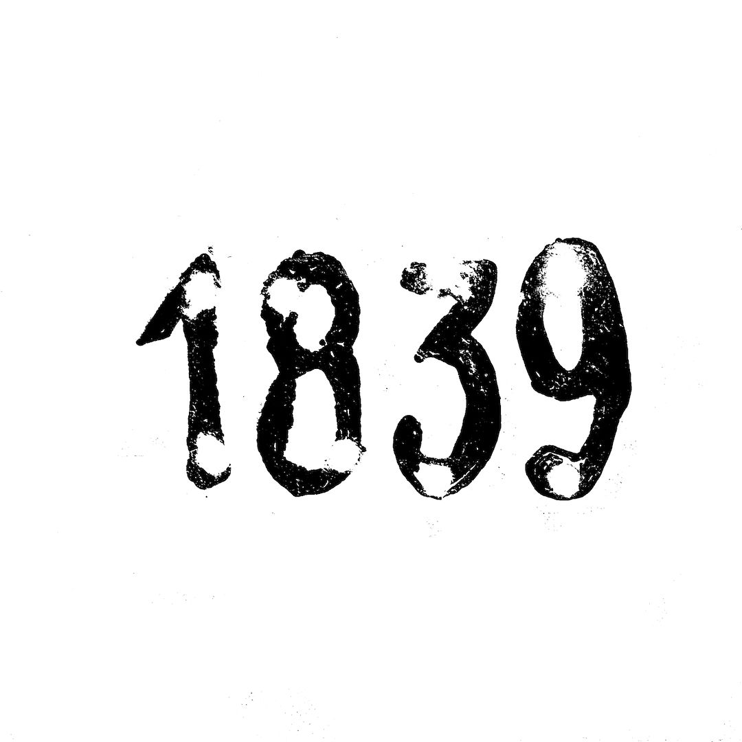 abstract black and white image letterforms
