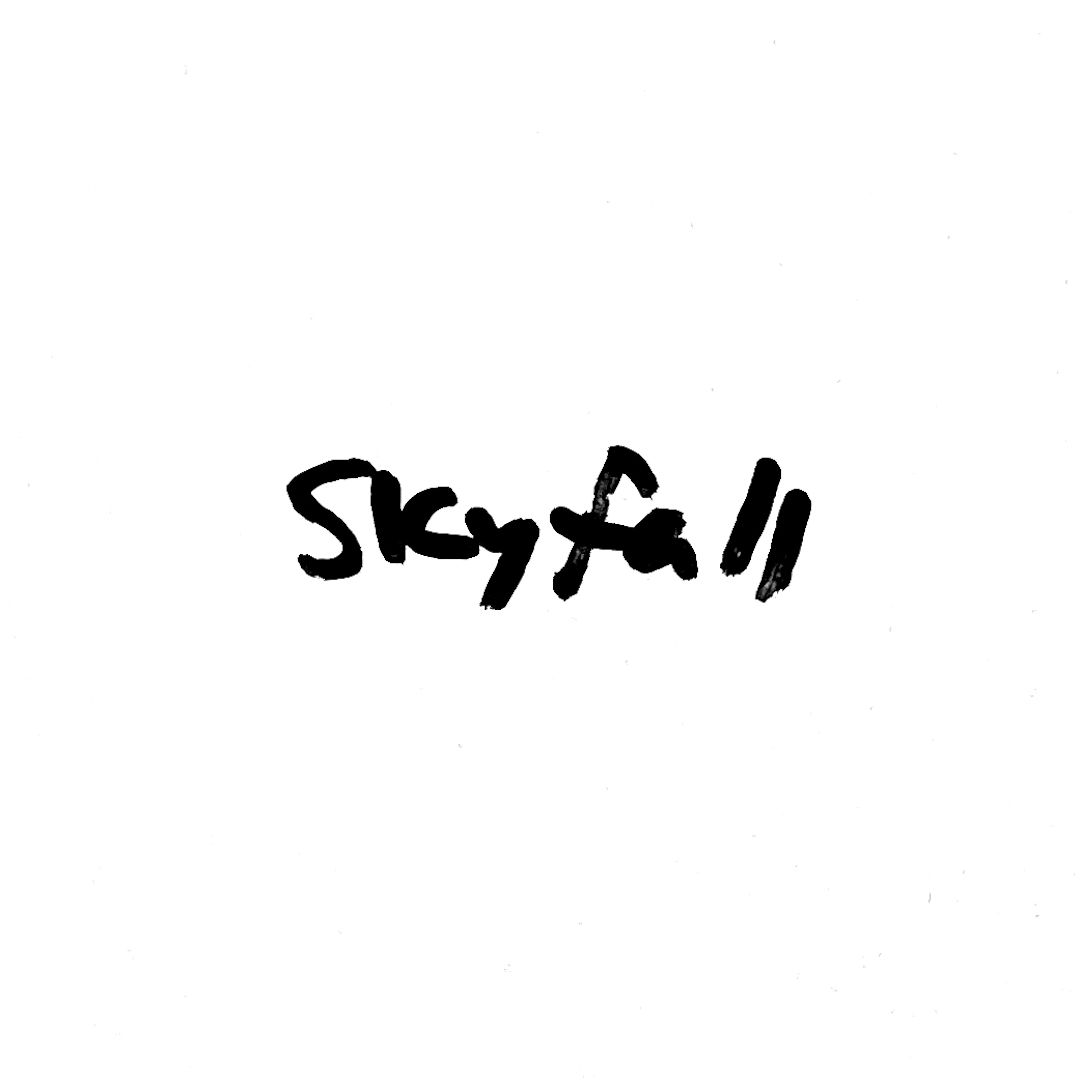 abstract black and white image letterforms