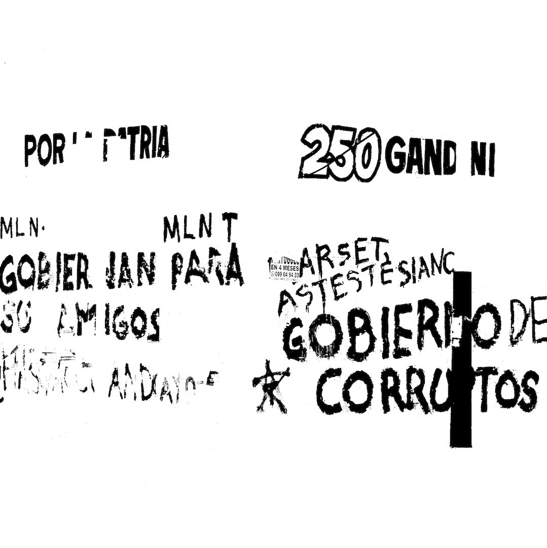 abstract black and white image letterforms