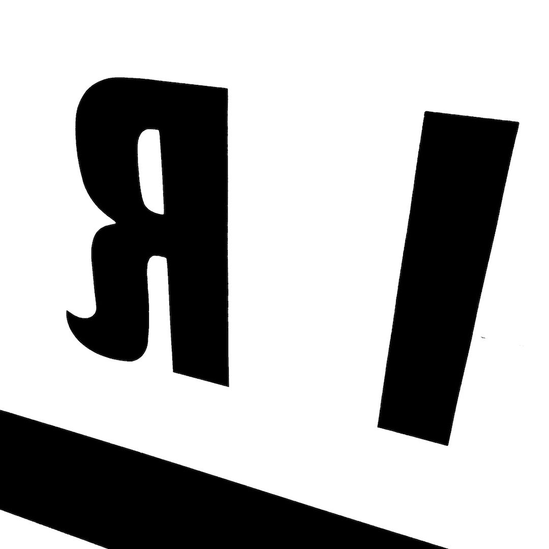 abstract black and white image letterforms