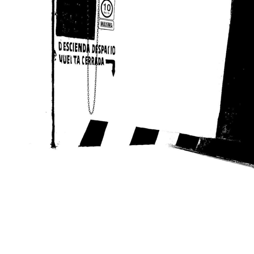 abstract black and white image letterforms