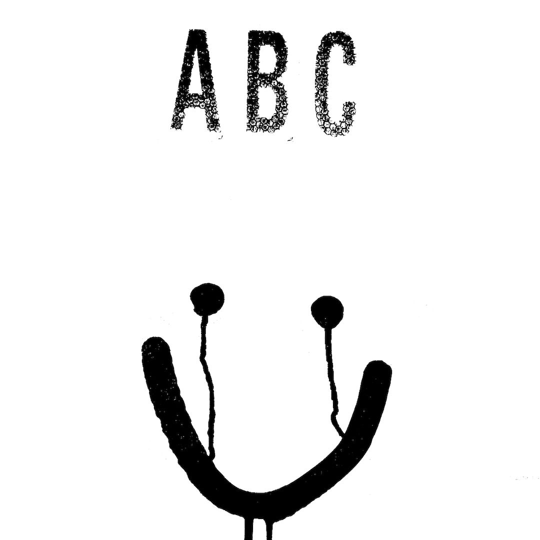 abstract black and white image letterforms