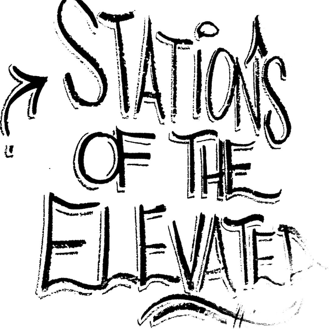 abstract black and white image letterforms
