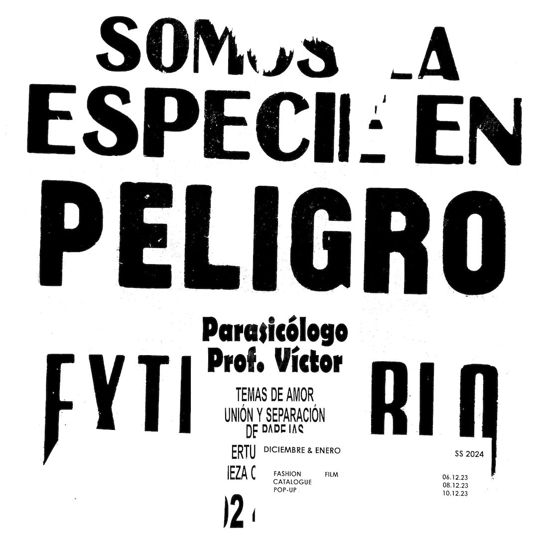 abstract black and white image letterforms