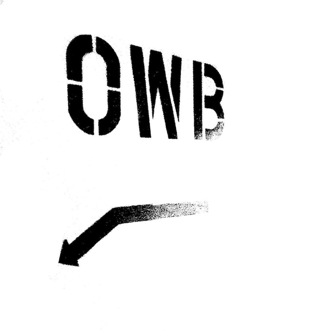 abstract black and white image letterforms