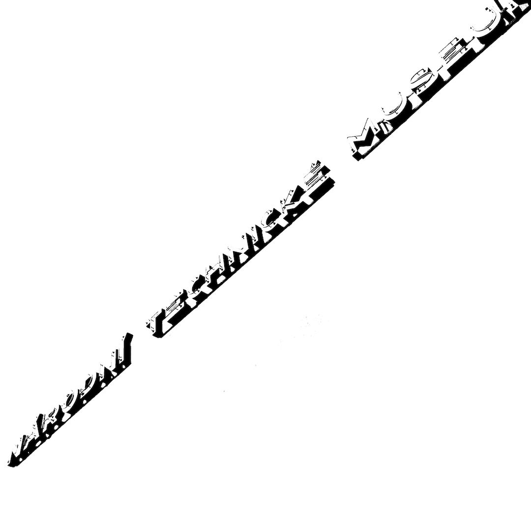 abstract black and white image letterforms