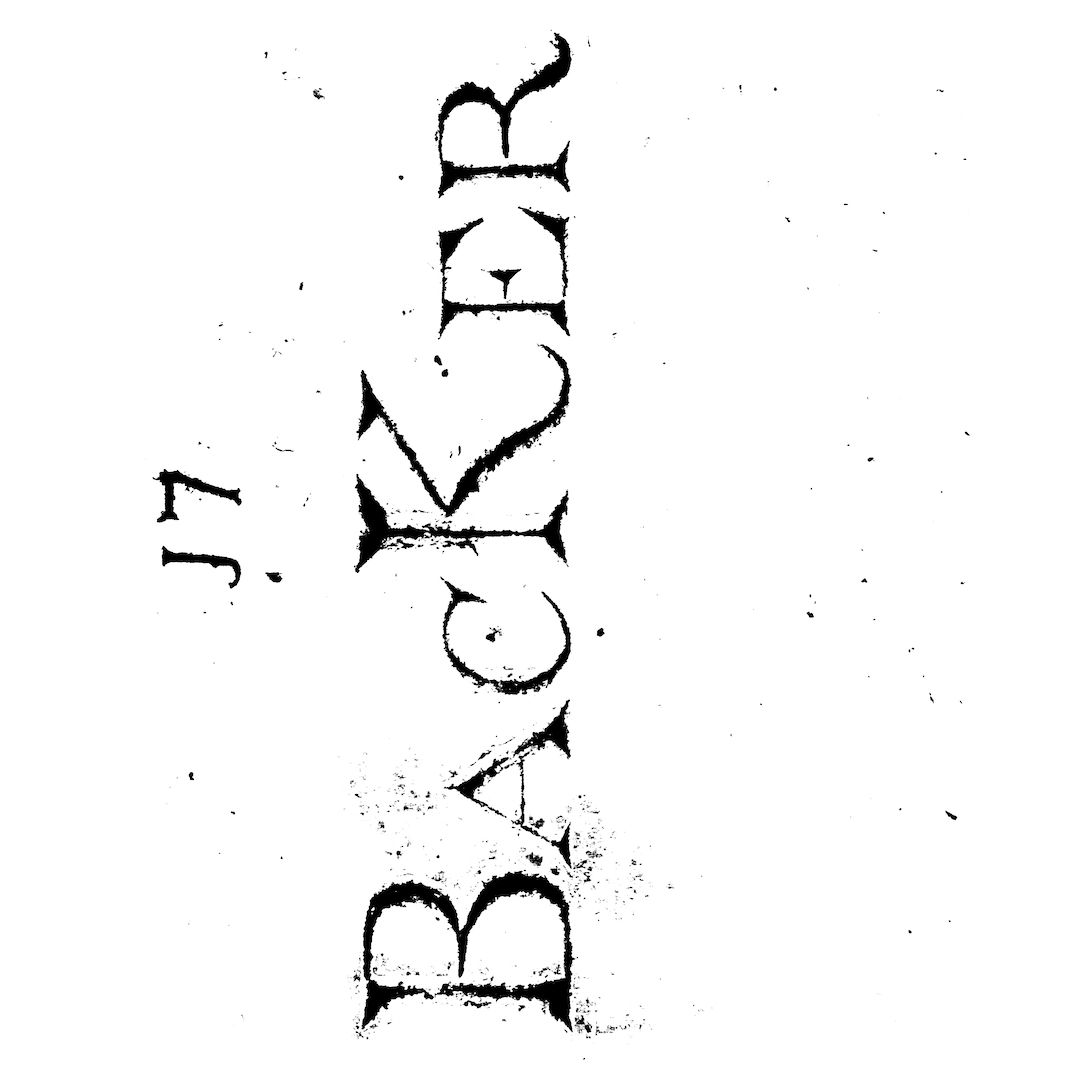 abstract black and white image letterforms