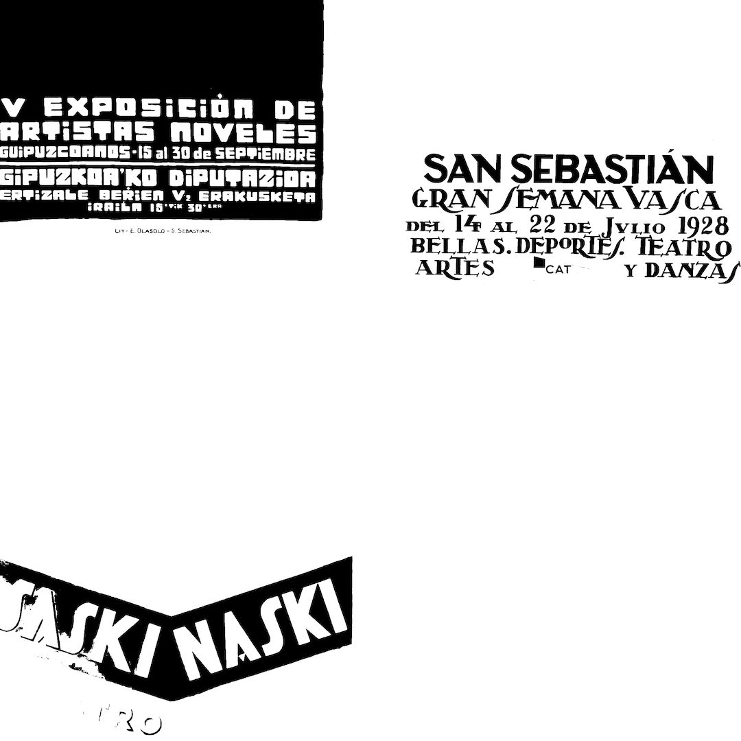 abstract black and white image letterforms