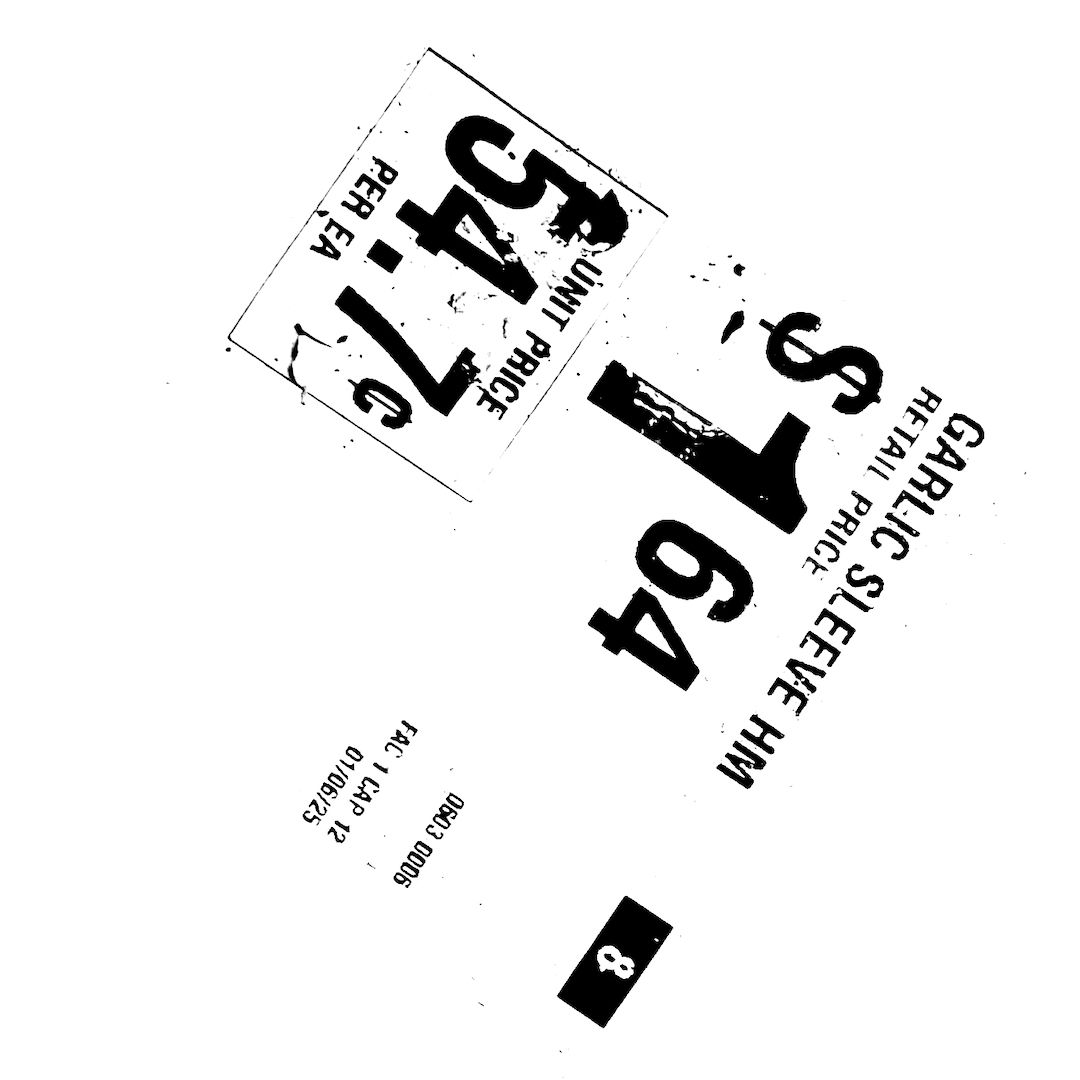 abstract black and white image letterforms