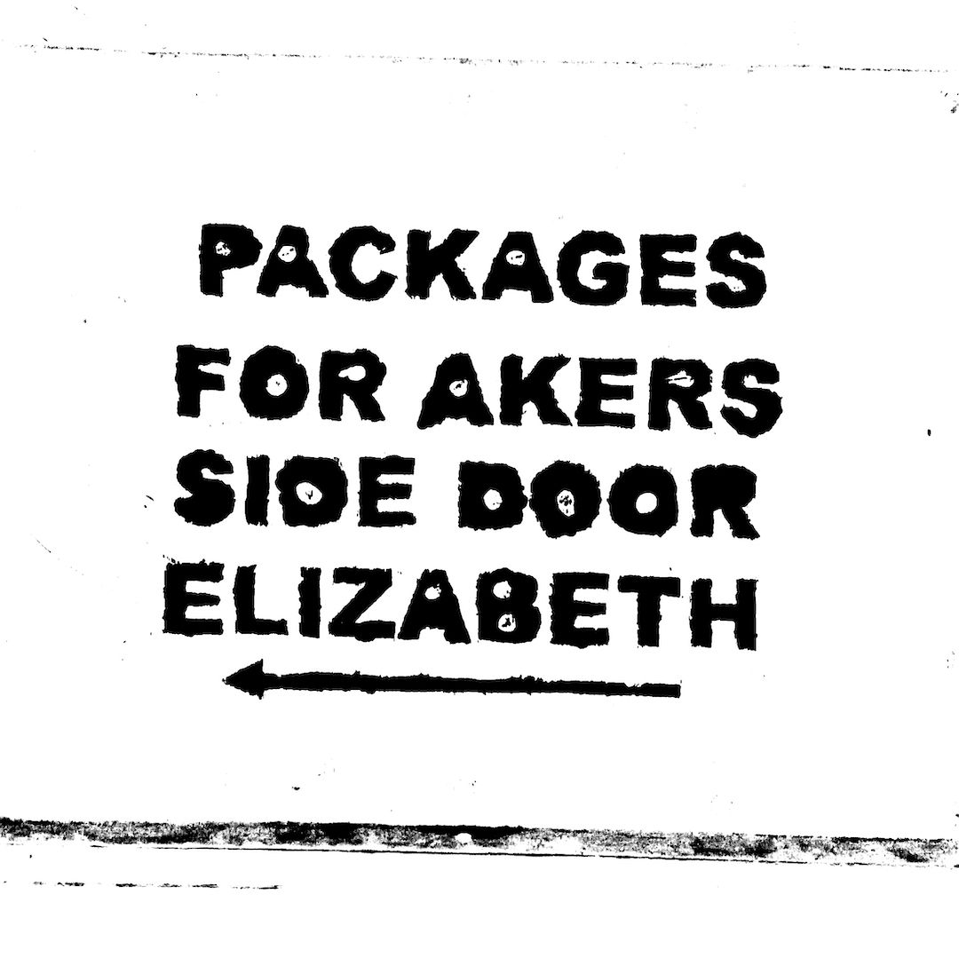 abstract black and white image letterforms