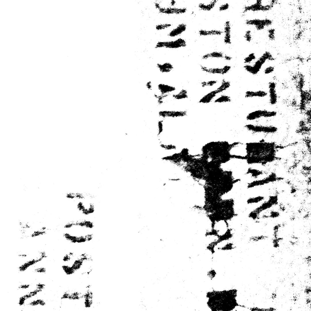 abstract black and white image letterforms