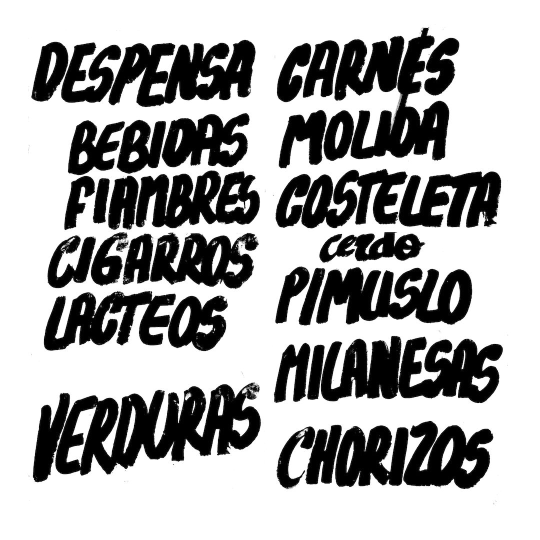 abstract black and white image letterforms