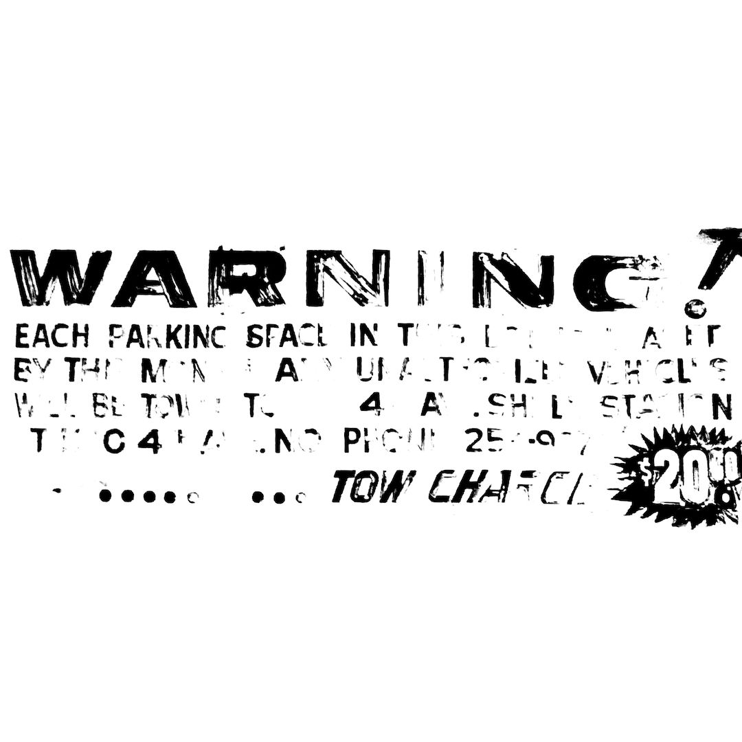 abstract black and white image letterforms