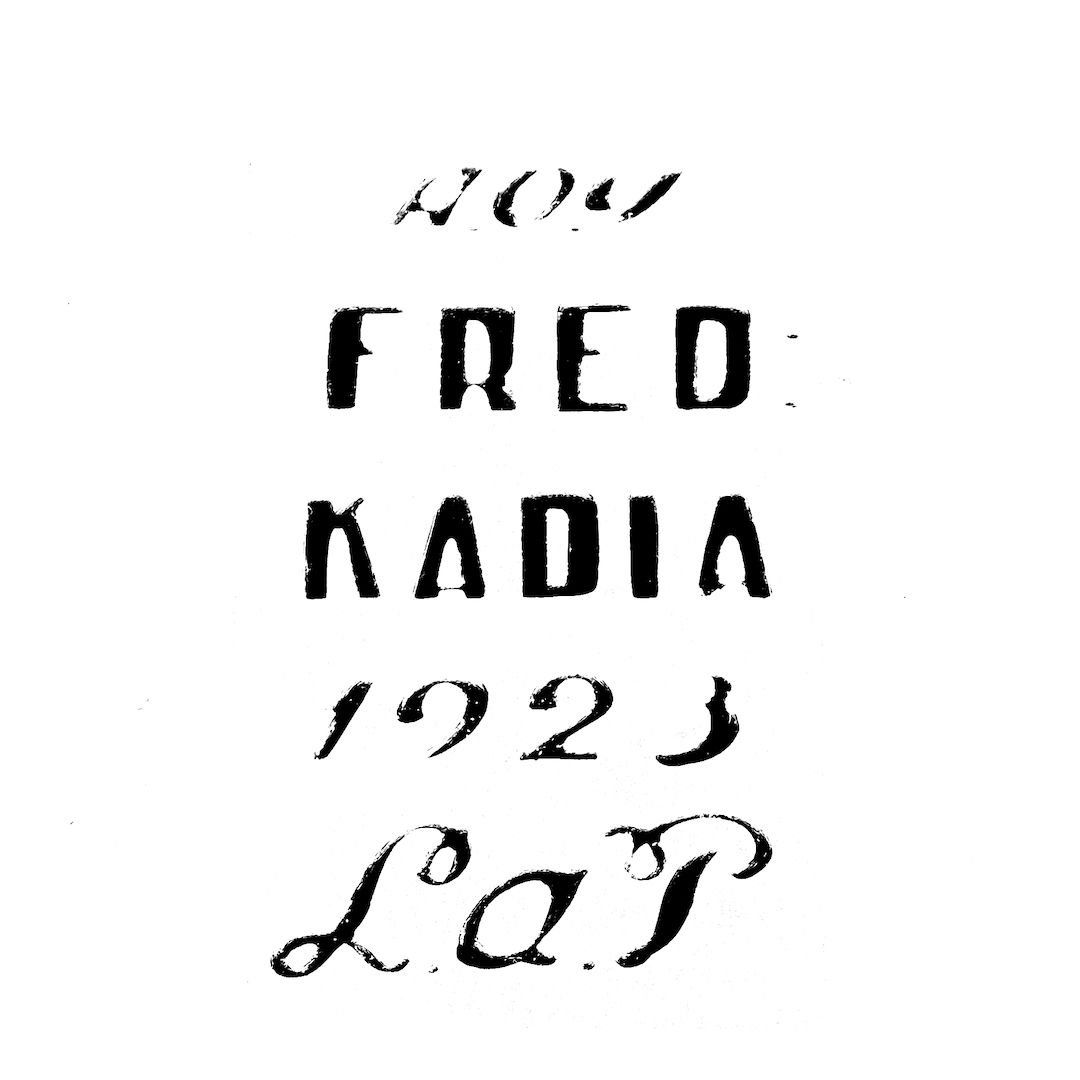 abstract black and white image letterforms