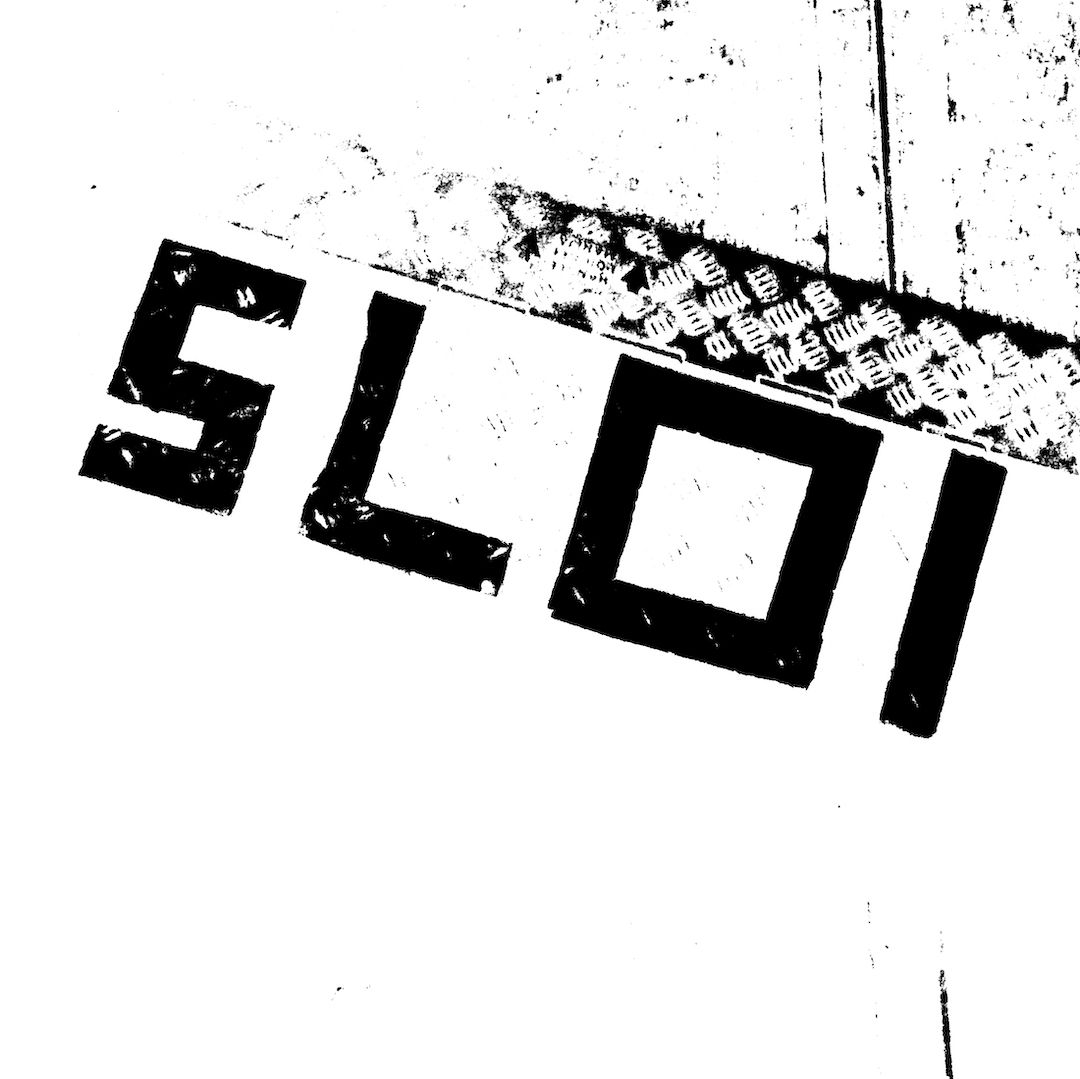 abstract black and white image letterforms
