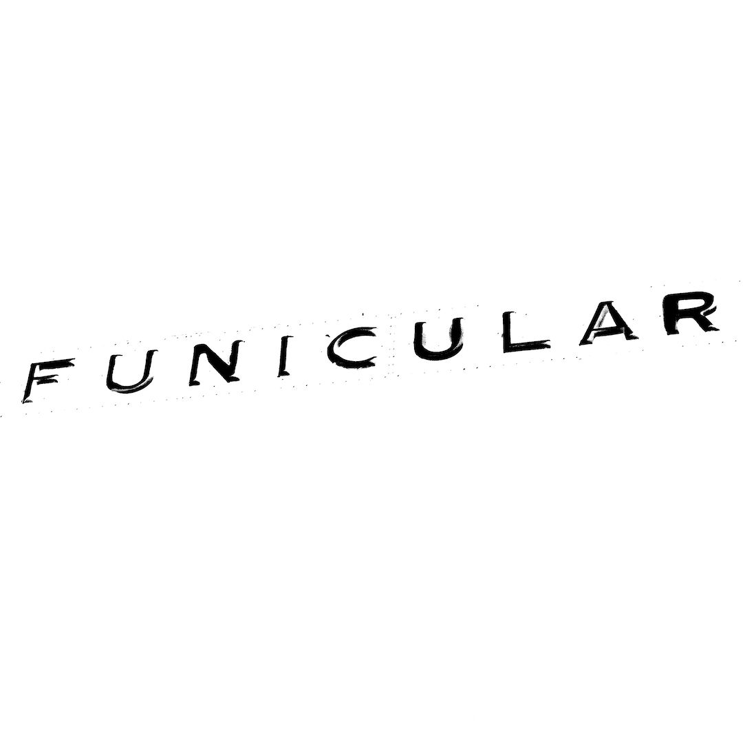 abstract black and white image letterforms