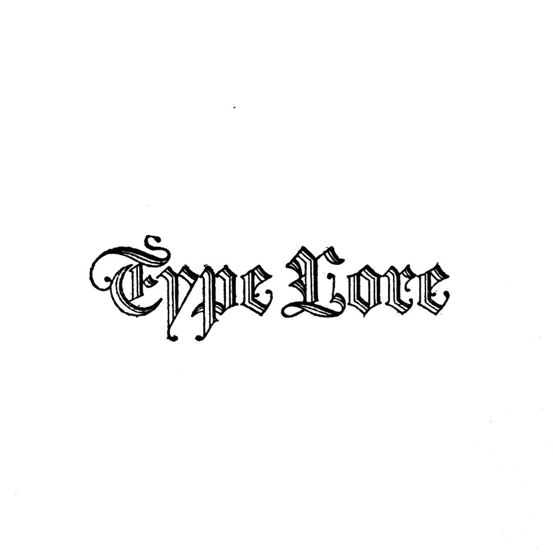 abstract black and white image letterforms