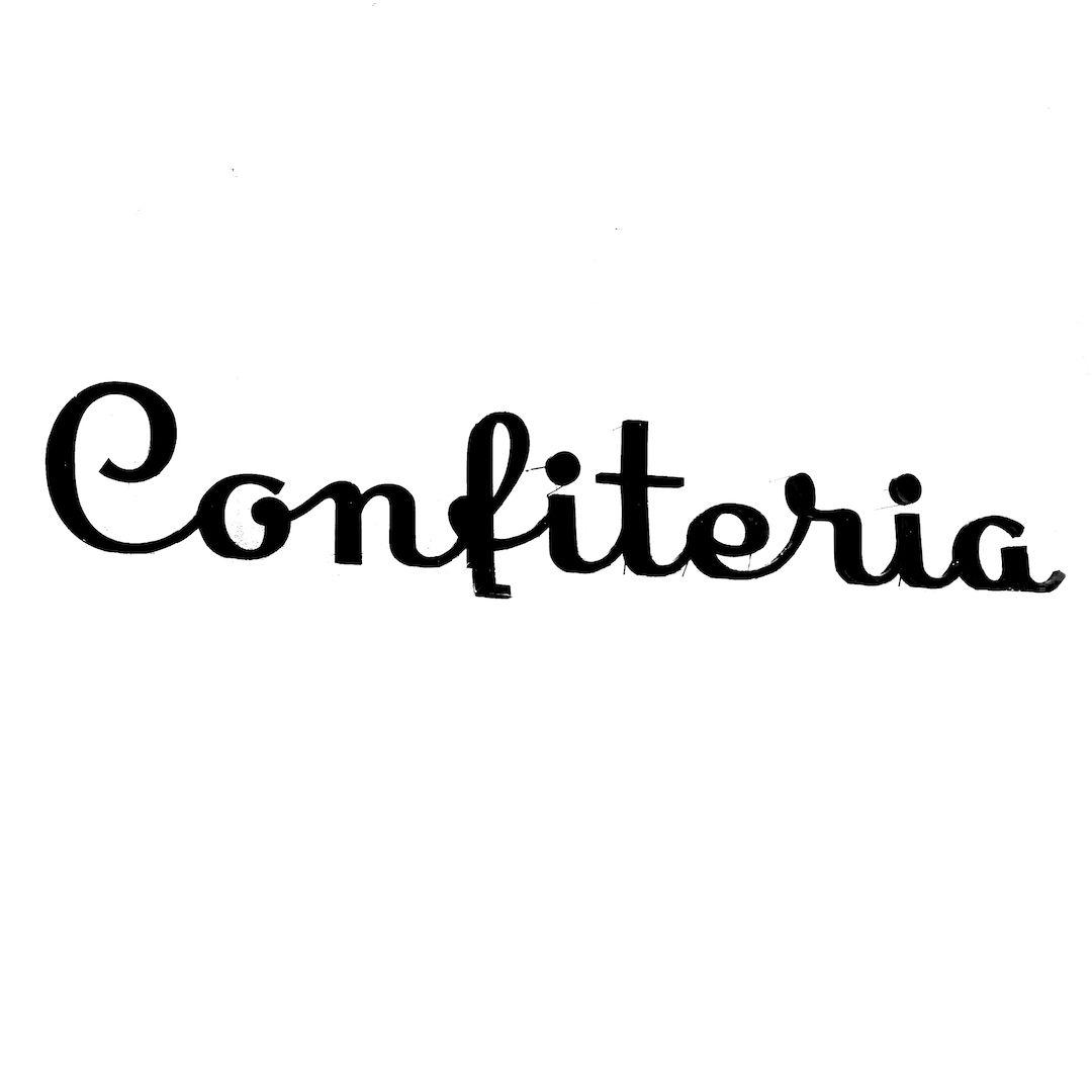 abstract black and white image letterforms