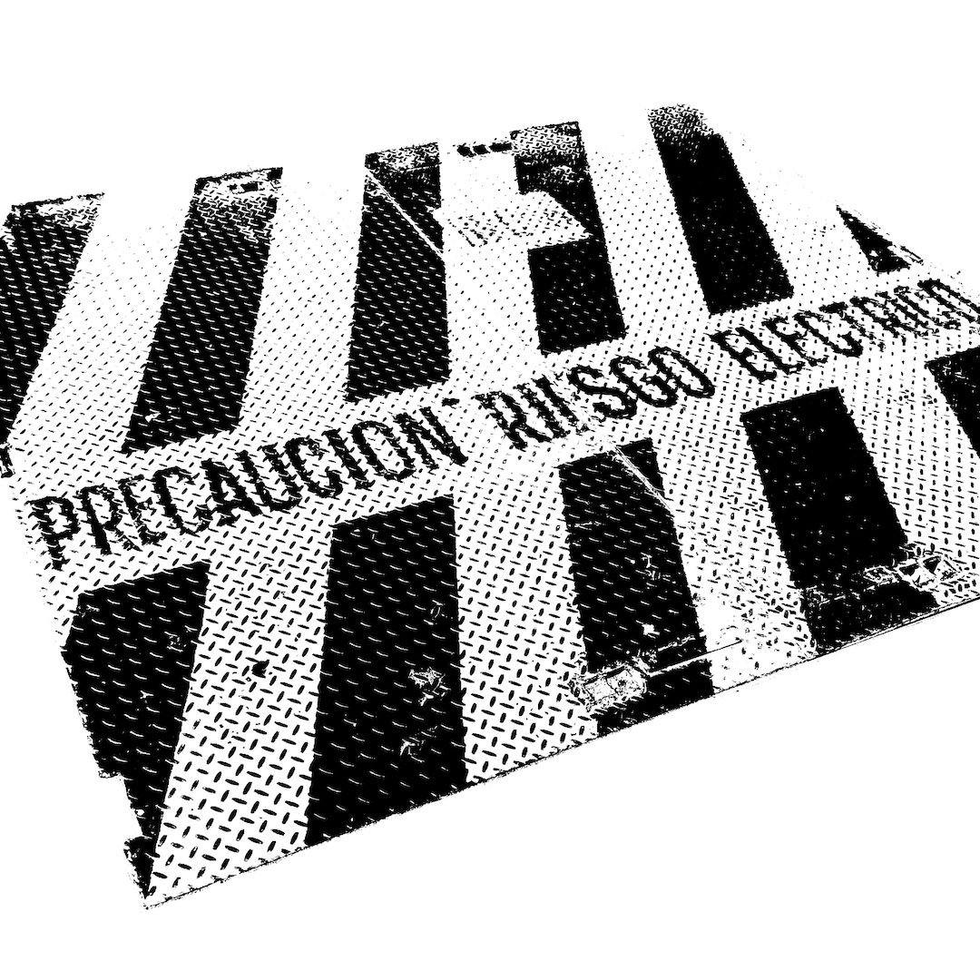 abstract black and white image letterforms