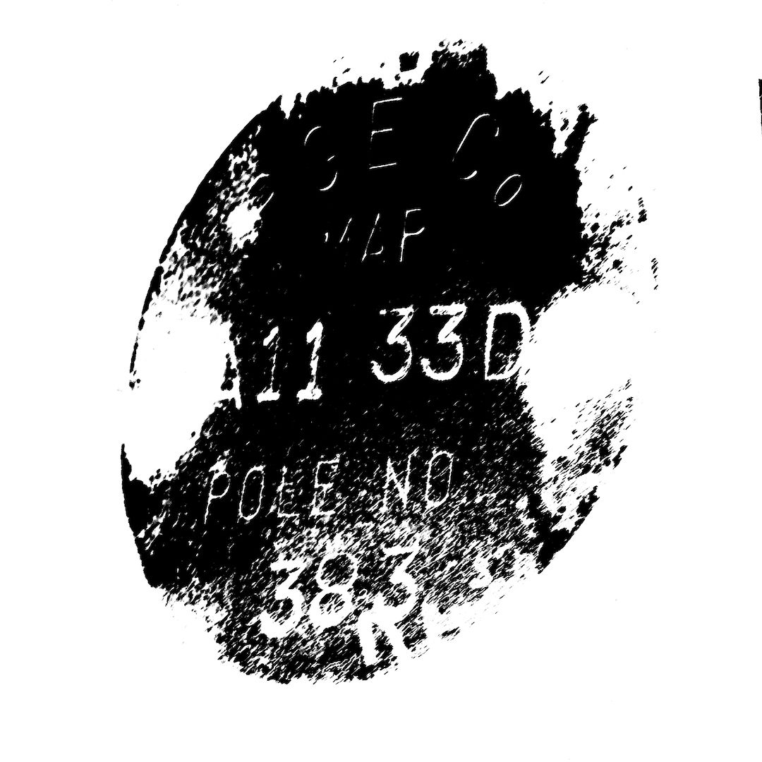 abstract black and white image letterforms