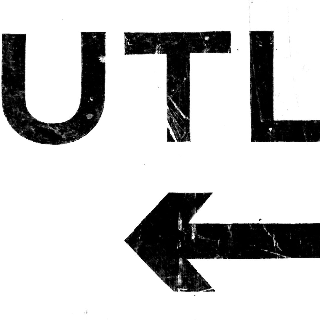 abstract black and white image letterforms