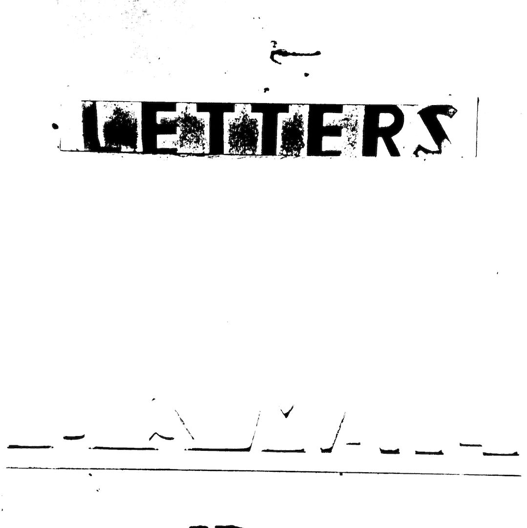 abstract black and white image letterforms