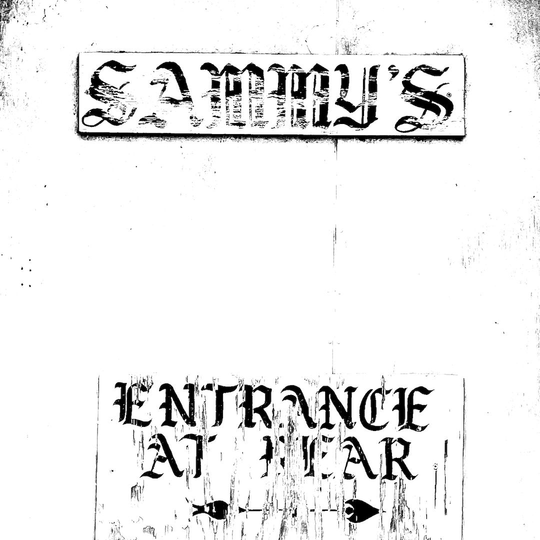 abstract black and white image letterforms