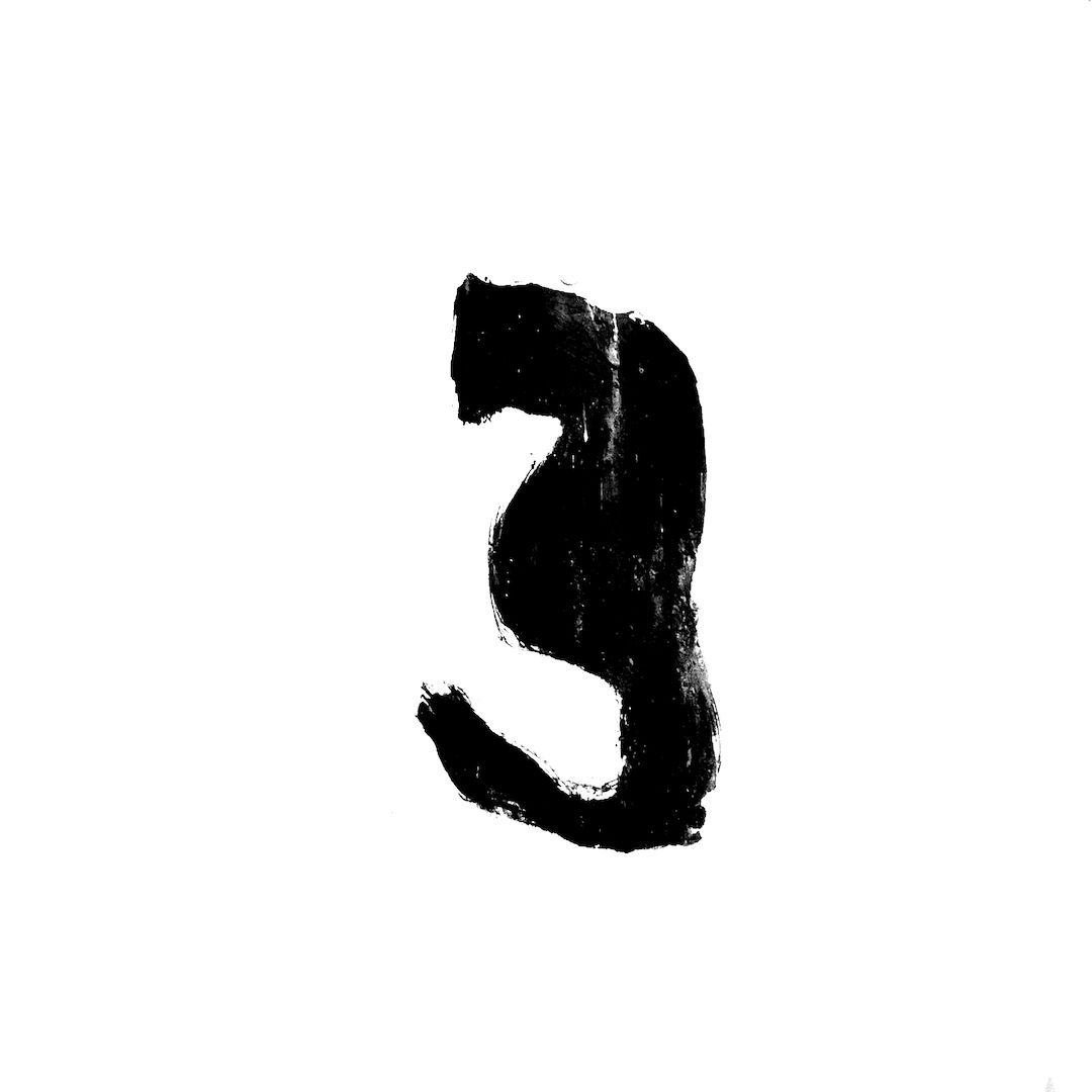 abstract black and white image letterforms