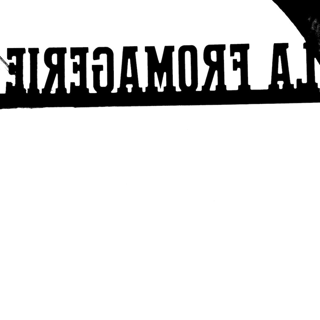 abstract black and white image letterforms