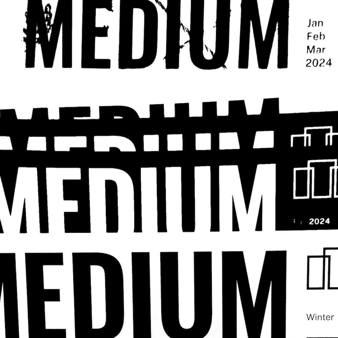 abstract black and white image letterforms