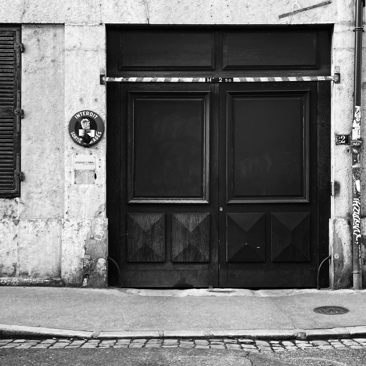 photograph of a doorway, France