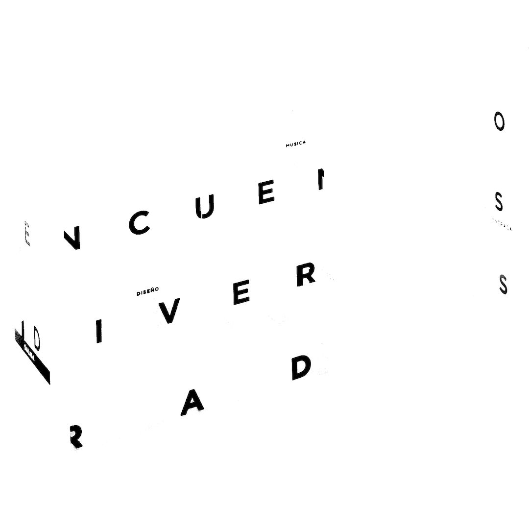abstract black and white image letterforms