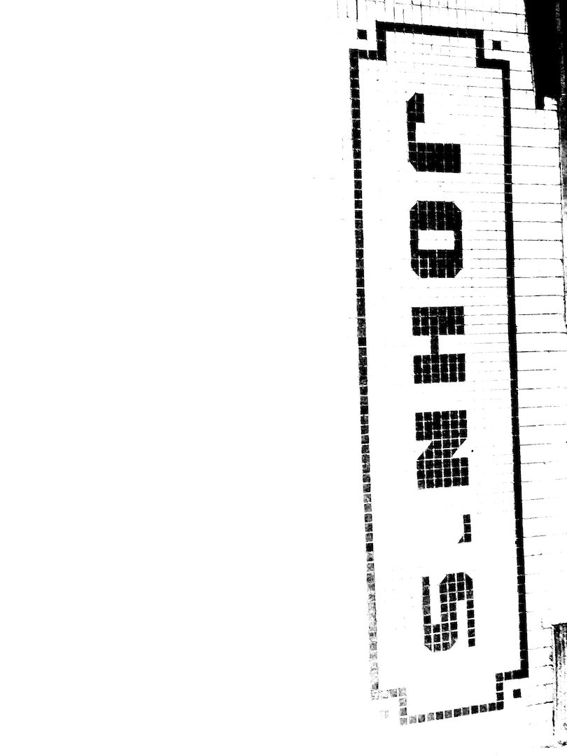 abstract black and white image letterforms