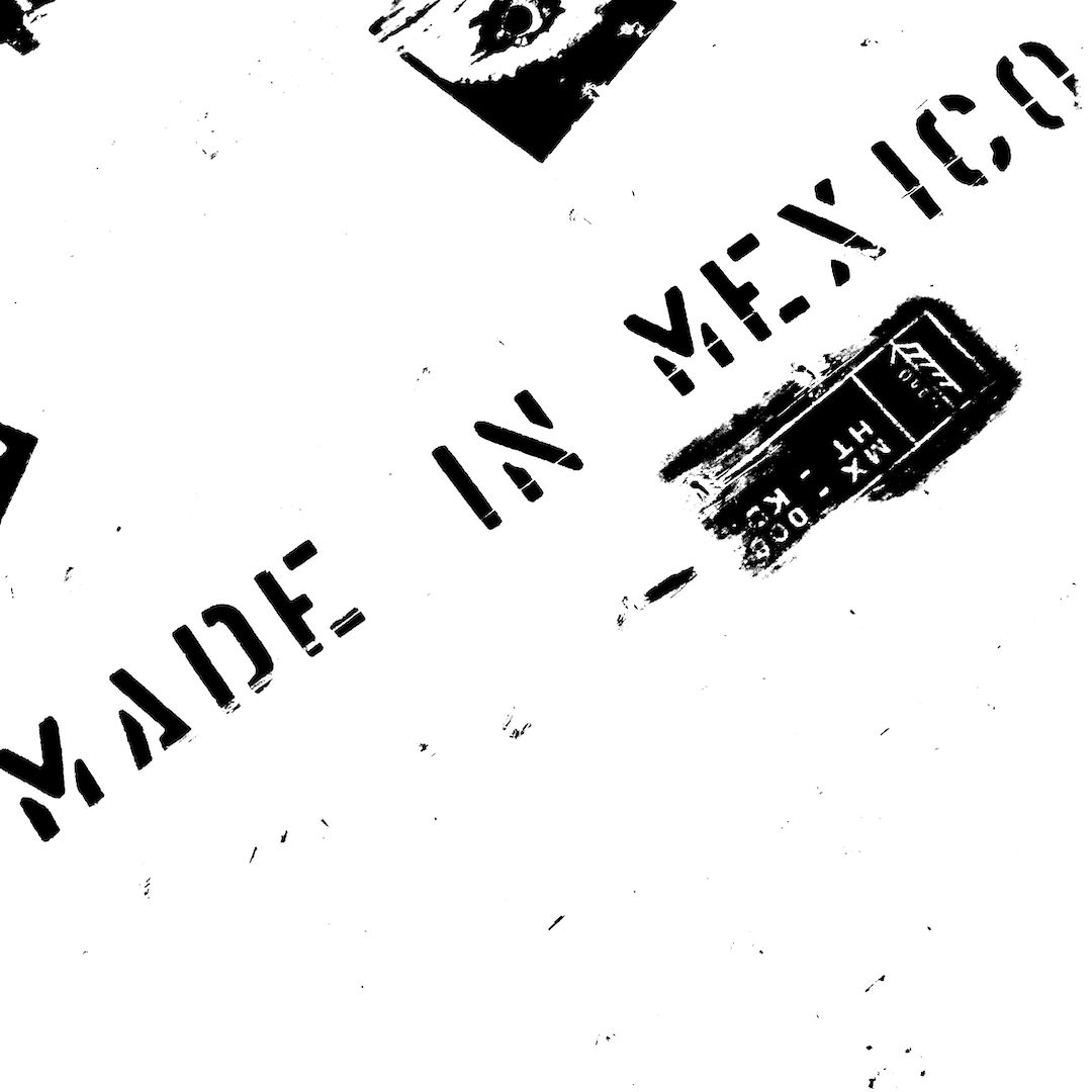 abstract black and white image letterforms