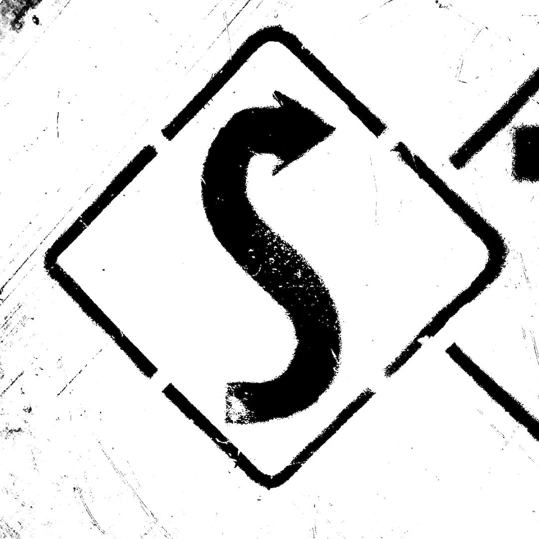 abstract black and white image letterforms
