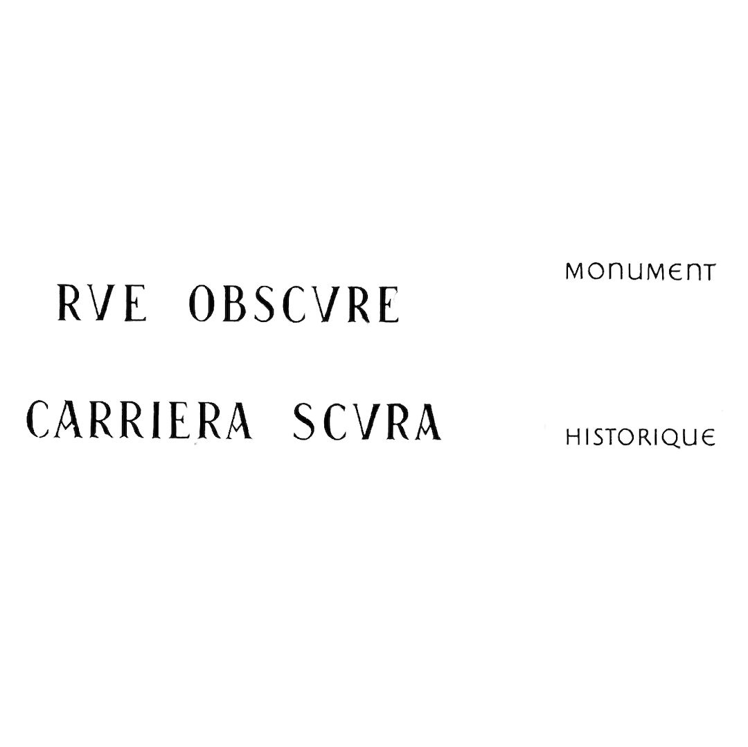 abstract black and white image letterforms