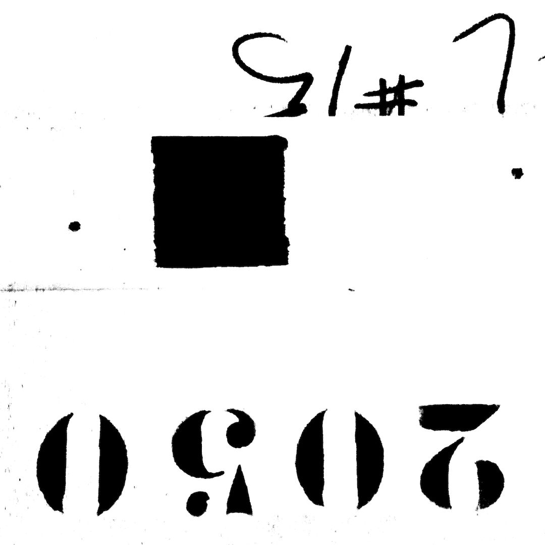 abstract black and white image letterforms
