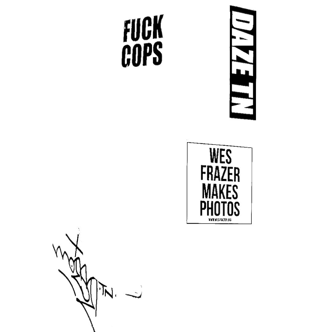 abstract black and white image letterforms