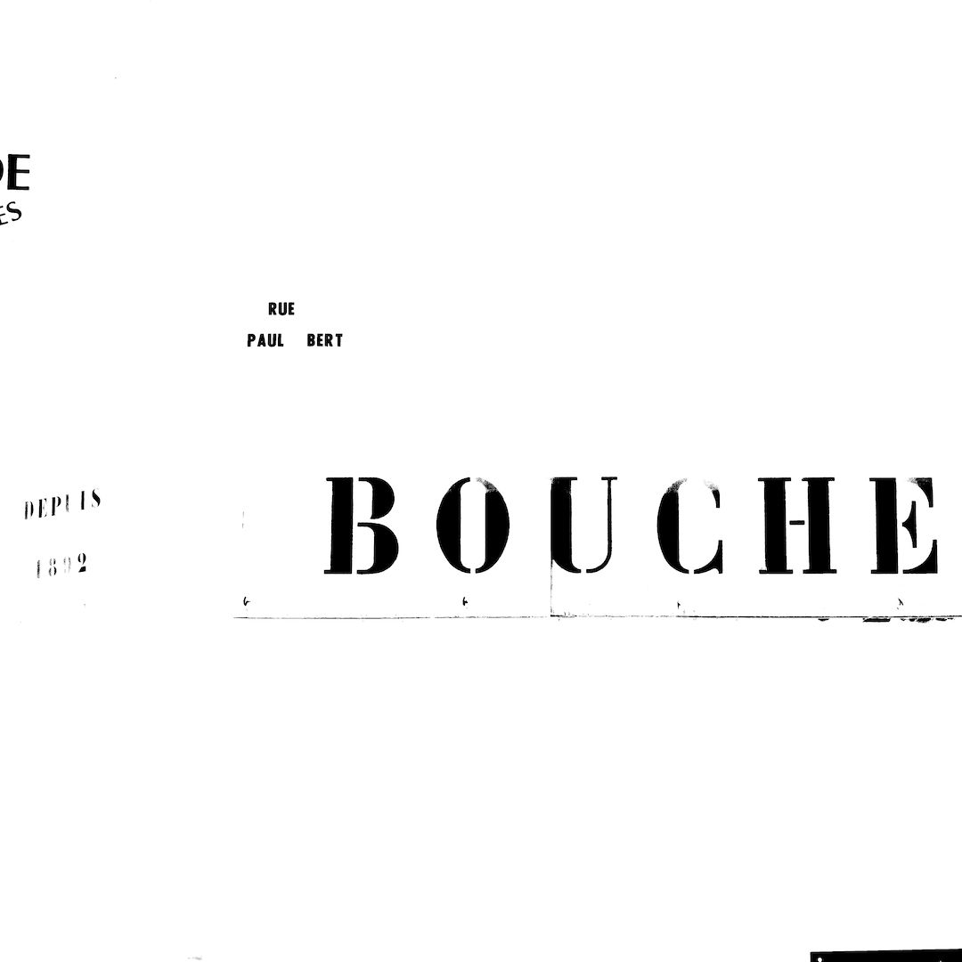 abstract black and white image letterforms