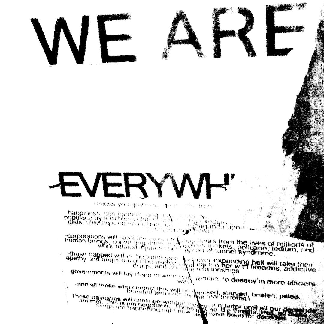 abstract black and white image letterforms