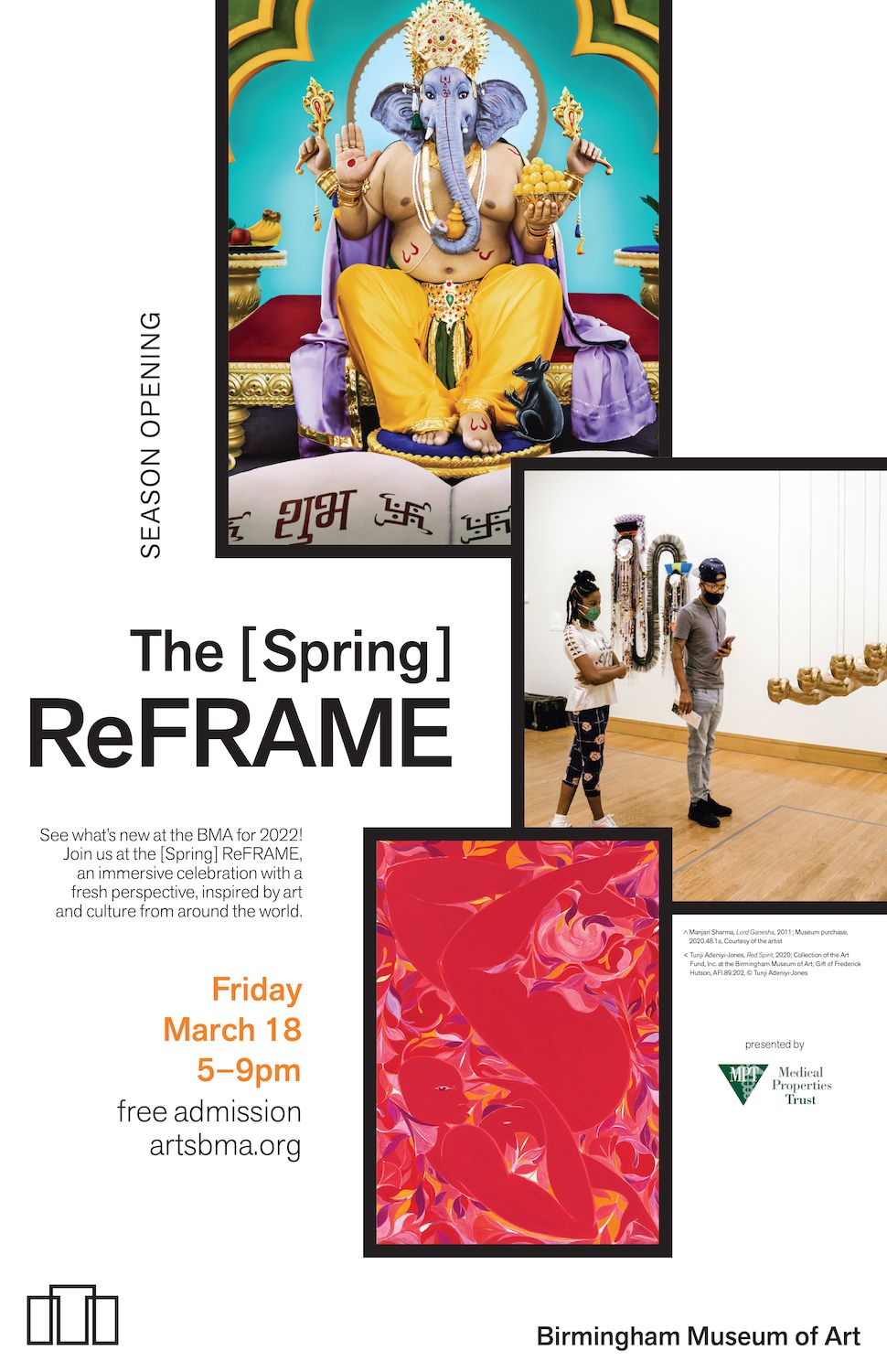 poster for fall exhibition openings at a museum