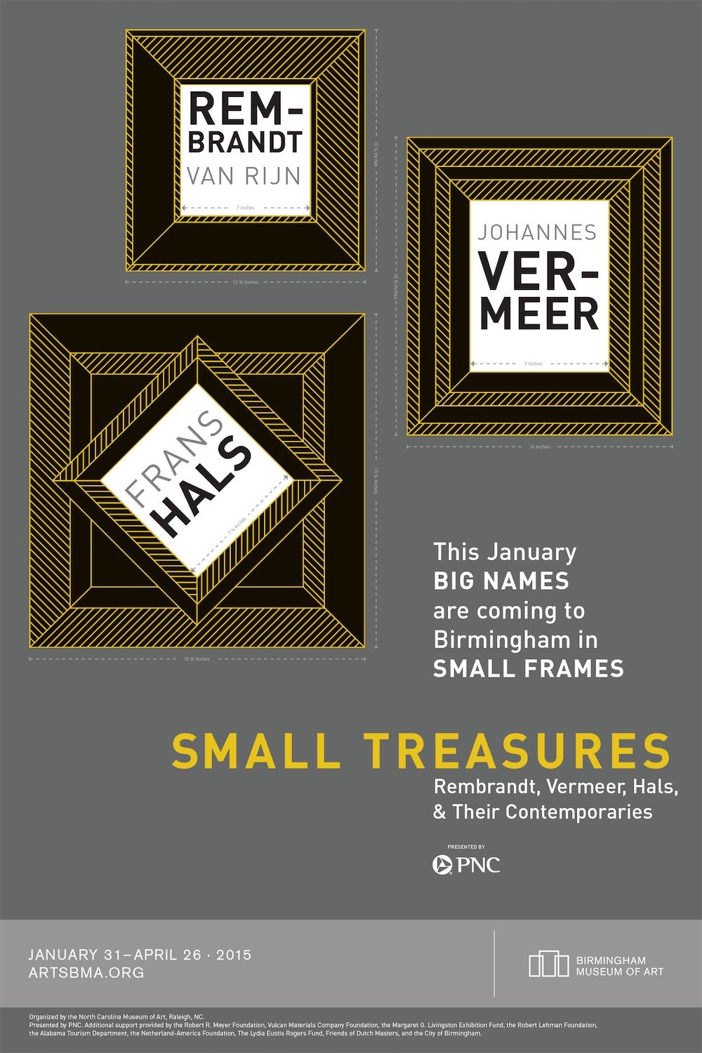 Poster for an exhibition of small dutch paintings