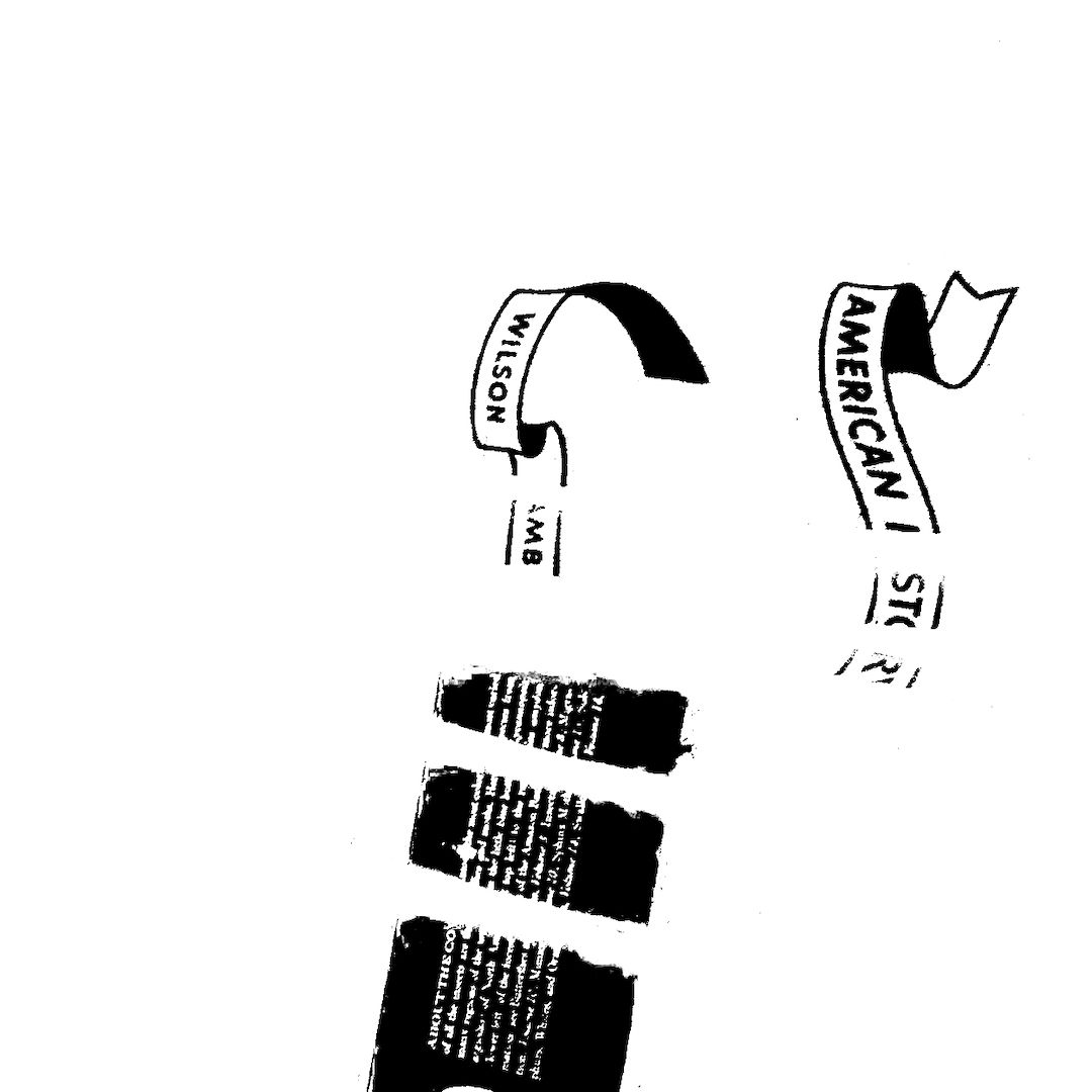 abstract black and white image letterforms