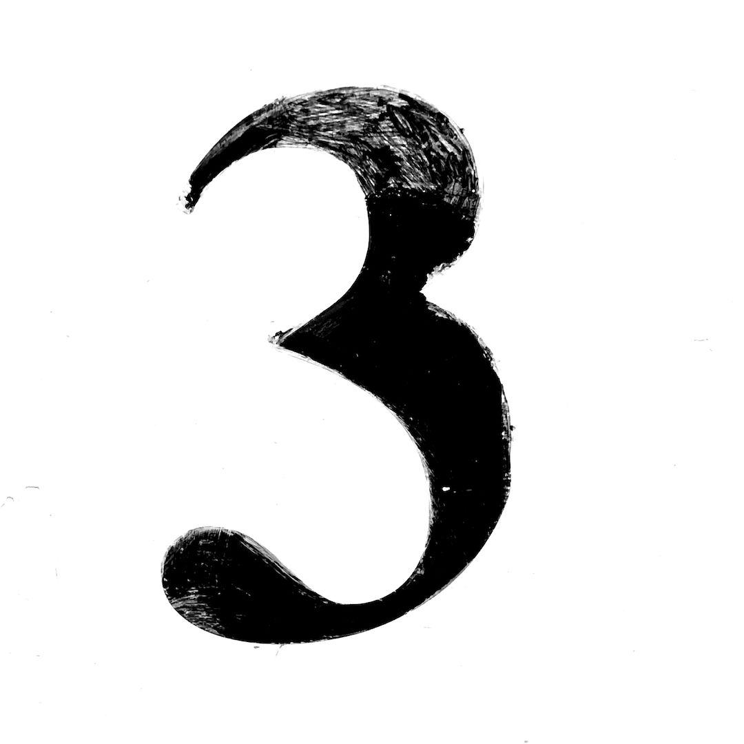 abstract black and white image letterforms