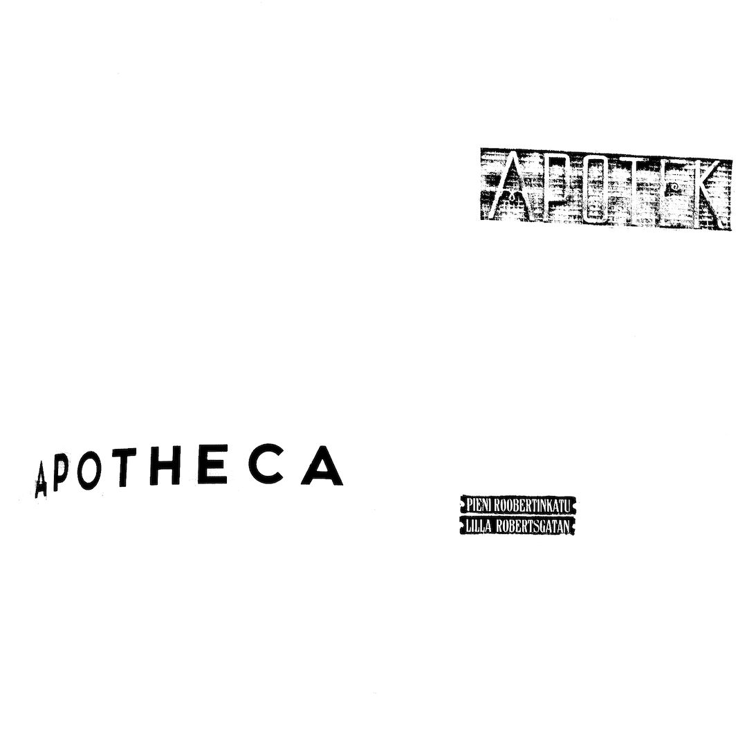 abstract black and white image letterforms