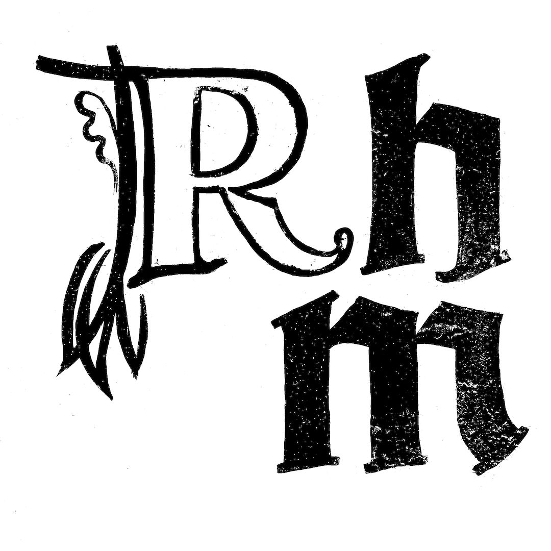 abstract black and white image letterforms