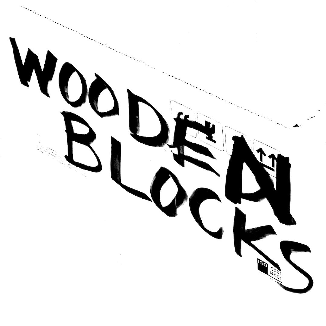 abstract black and white image letterforms