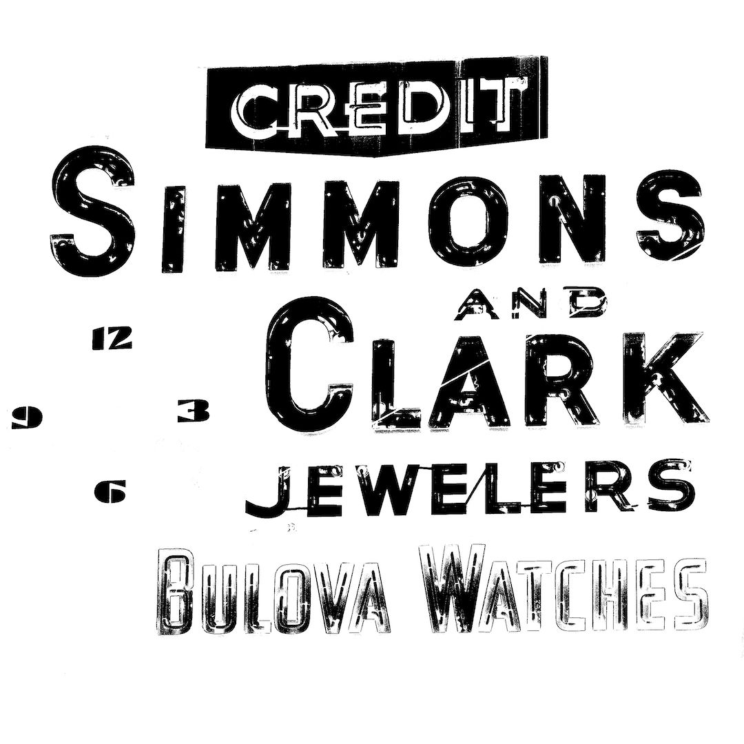 abstract black and white image letterforms