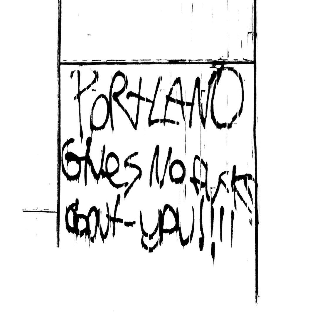 abstract black and white image letterforms